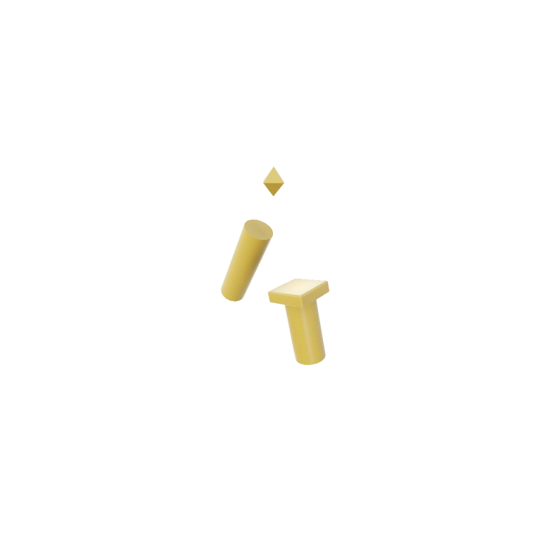 The Toppled Column — a broken order, the restored mark still floating where the capital stood