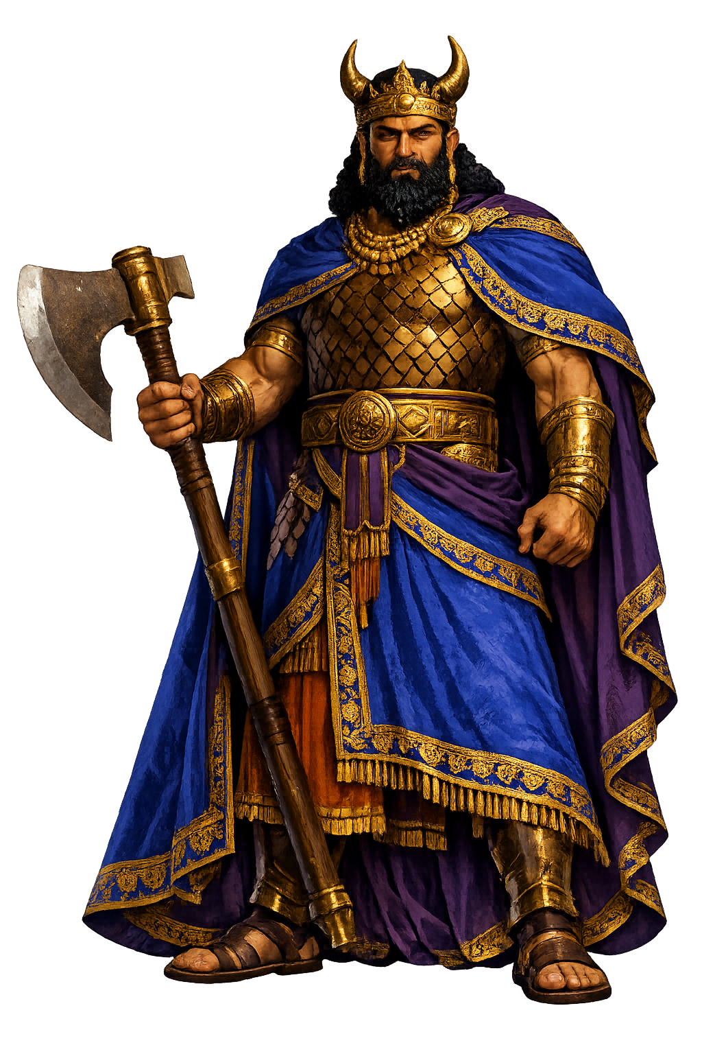 The Gilgameš mascot — Hero, King of Uruk