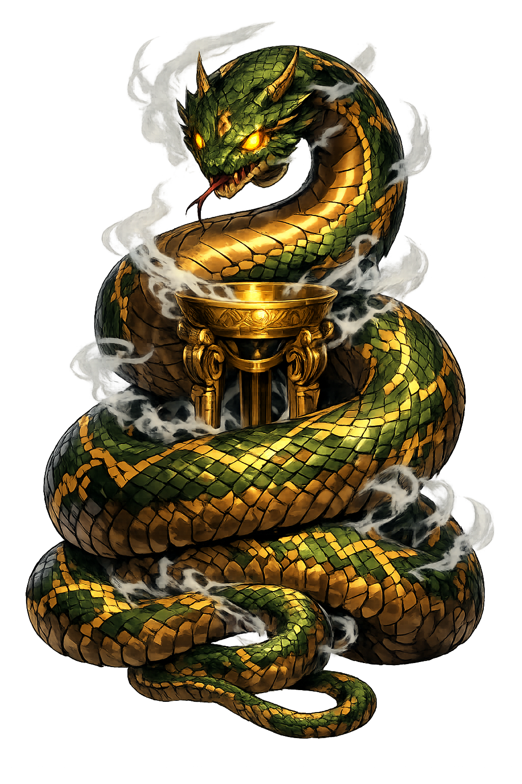 Pýthōn — Serpent, Delphi, Slain by Apollo