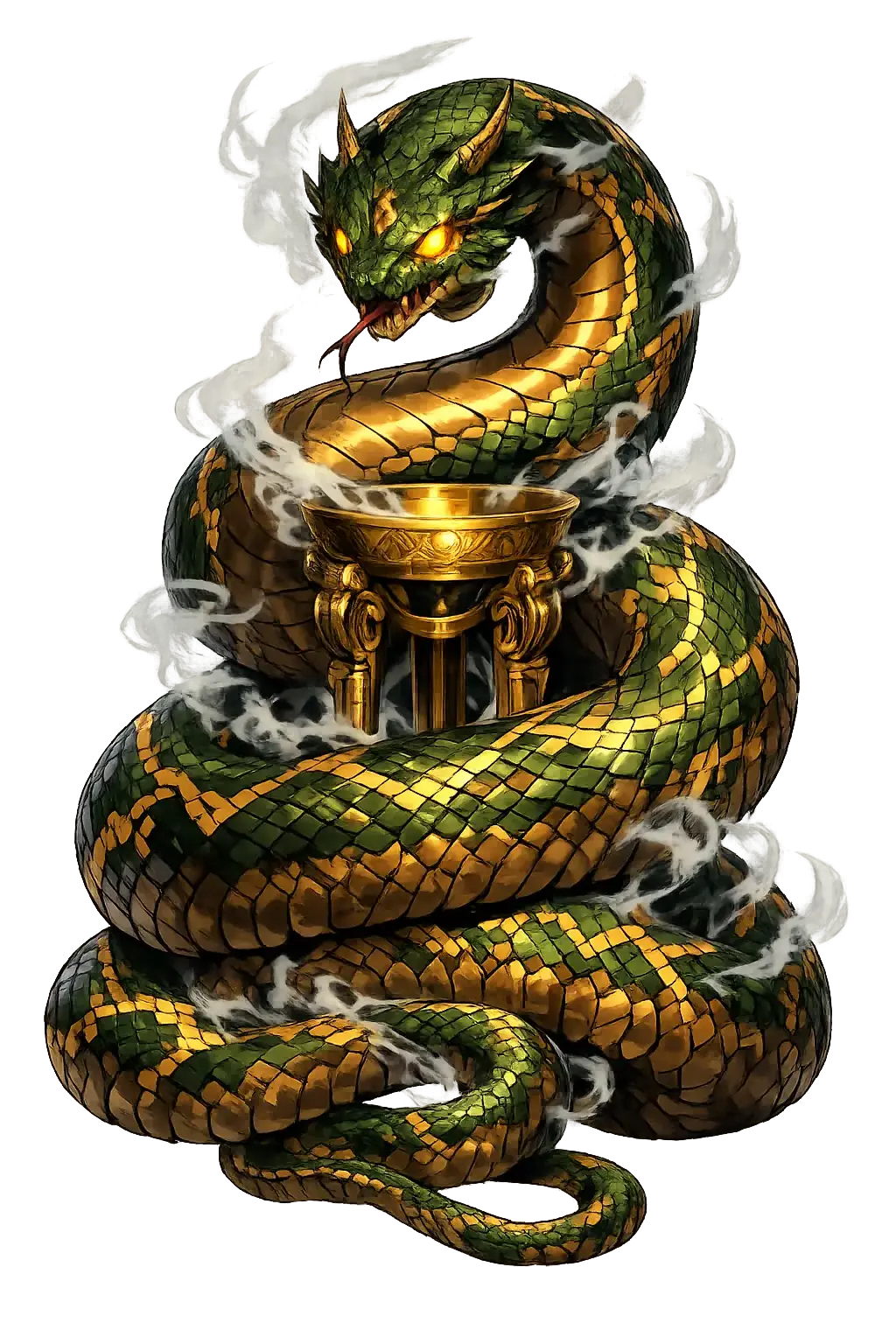 Pýthōn — Serpent, Delphi, Slain by Apollo