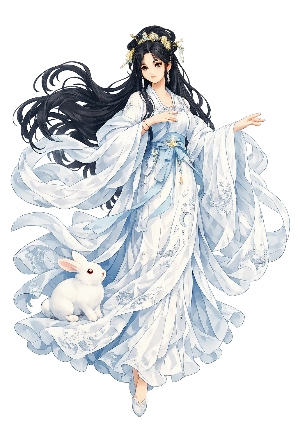 Cháng'é — restored temple mascot artwork